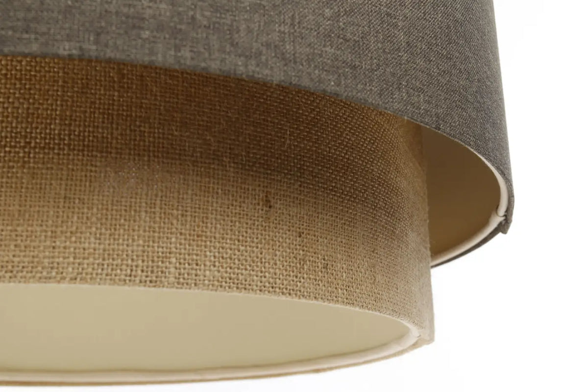 Suspension en tissu marron gris, beige et écru, tailles S, M, L