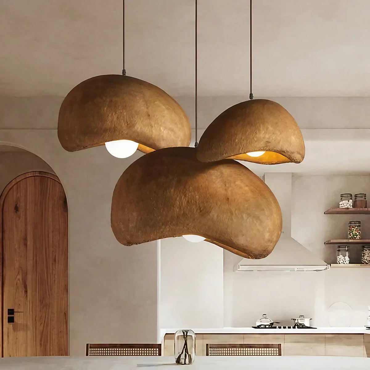 Suspension nordique marron ou blanche, trois tailles, marron