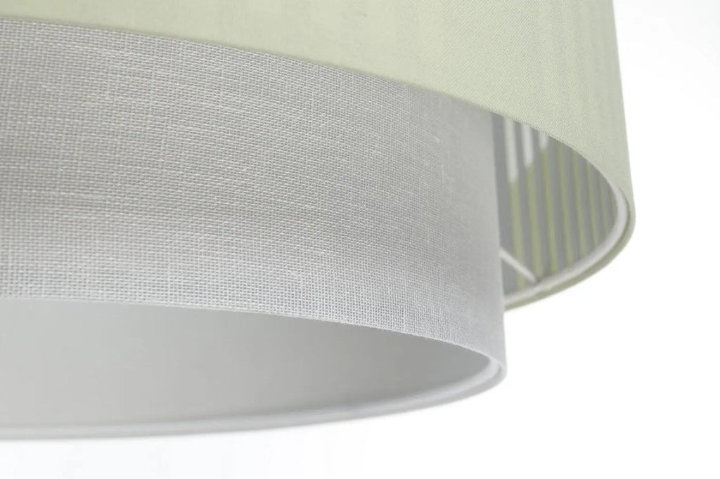 Suspension en tissu menthe et gris, trois tailles S, M et L