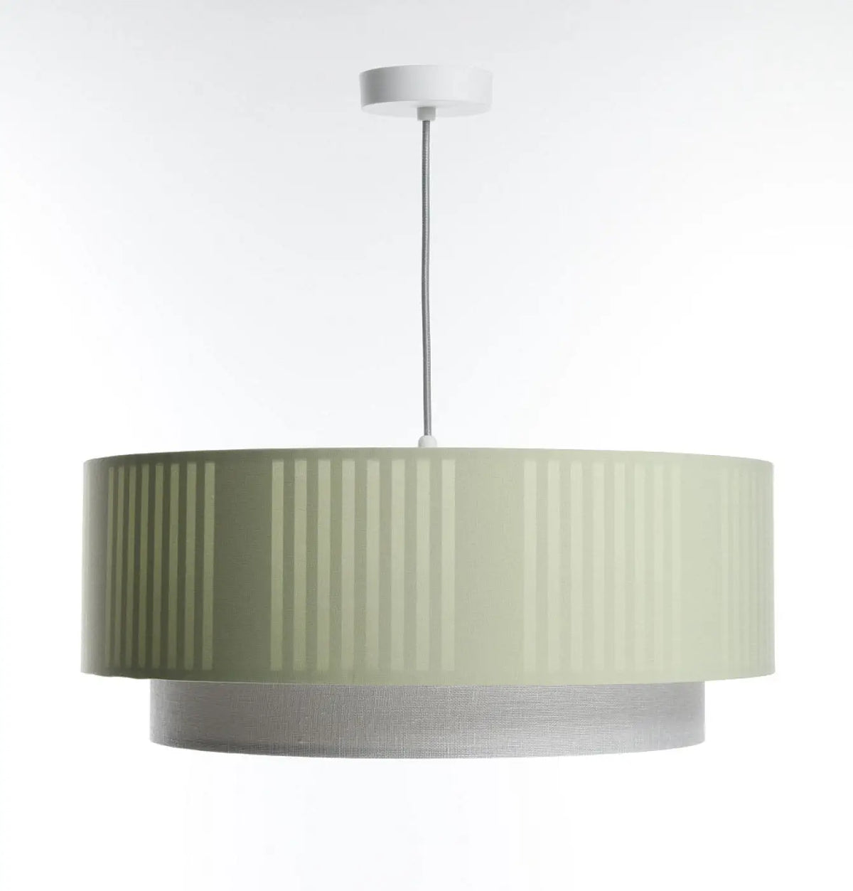 Suspension en tissu menthe et gris, trois tailles S, M et L