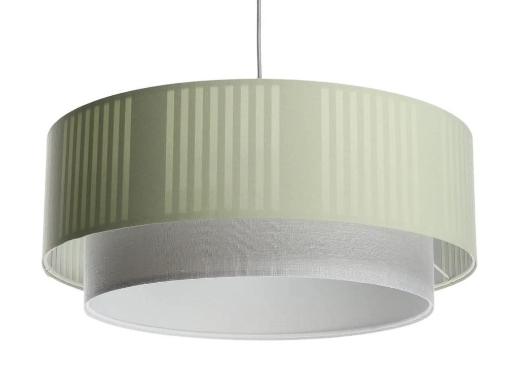 Suspension en tissu menthe et gris, trois tailles S, M et L