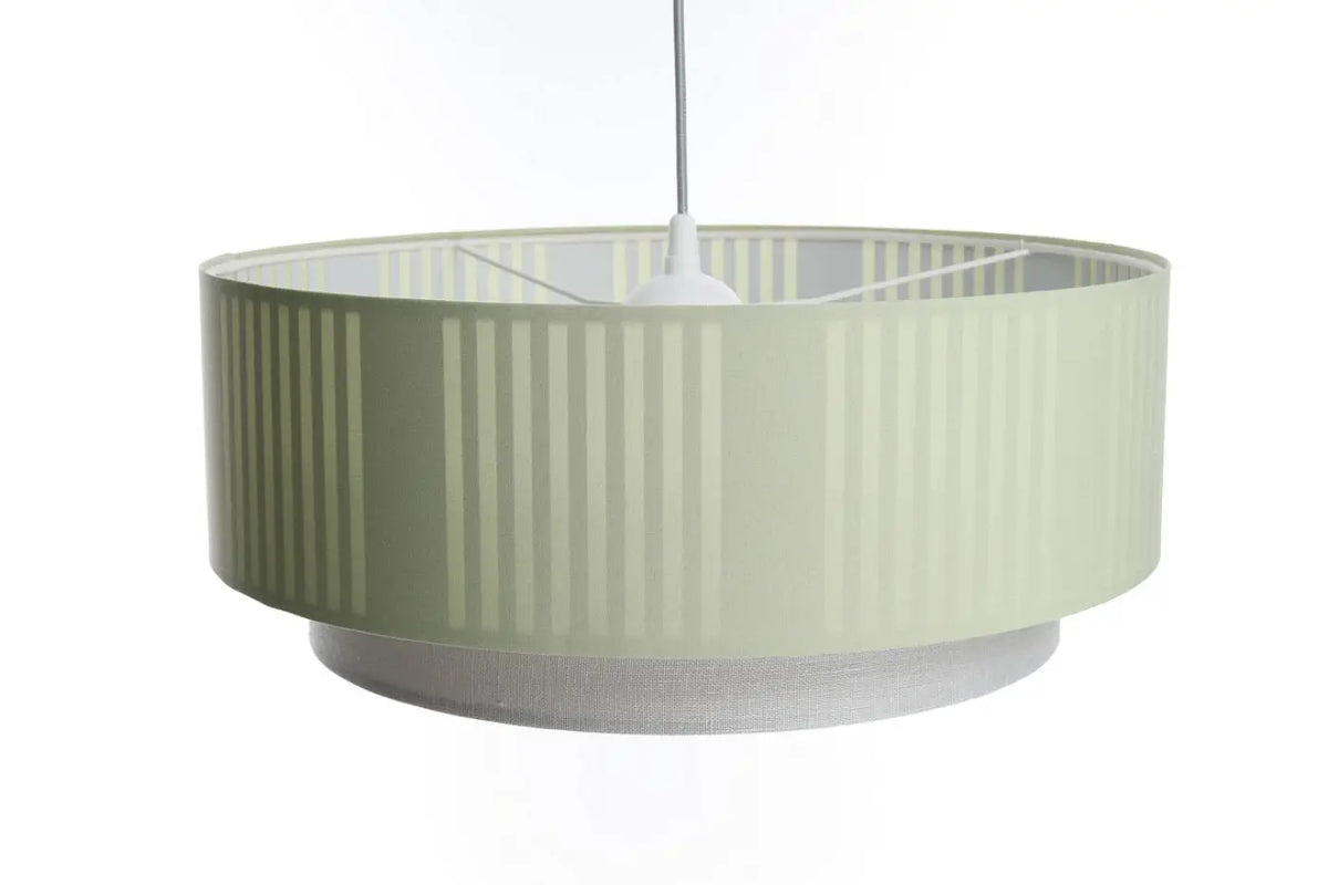 Suspension en tissu menthe et gris, trois tailles S, M et L
