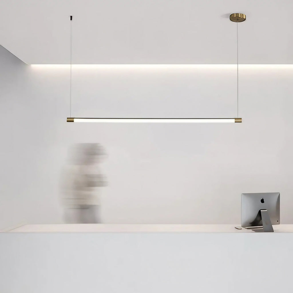 Suspension minimaliste blanche à motif doré, tailles S, M et L