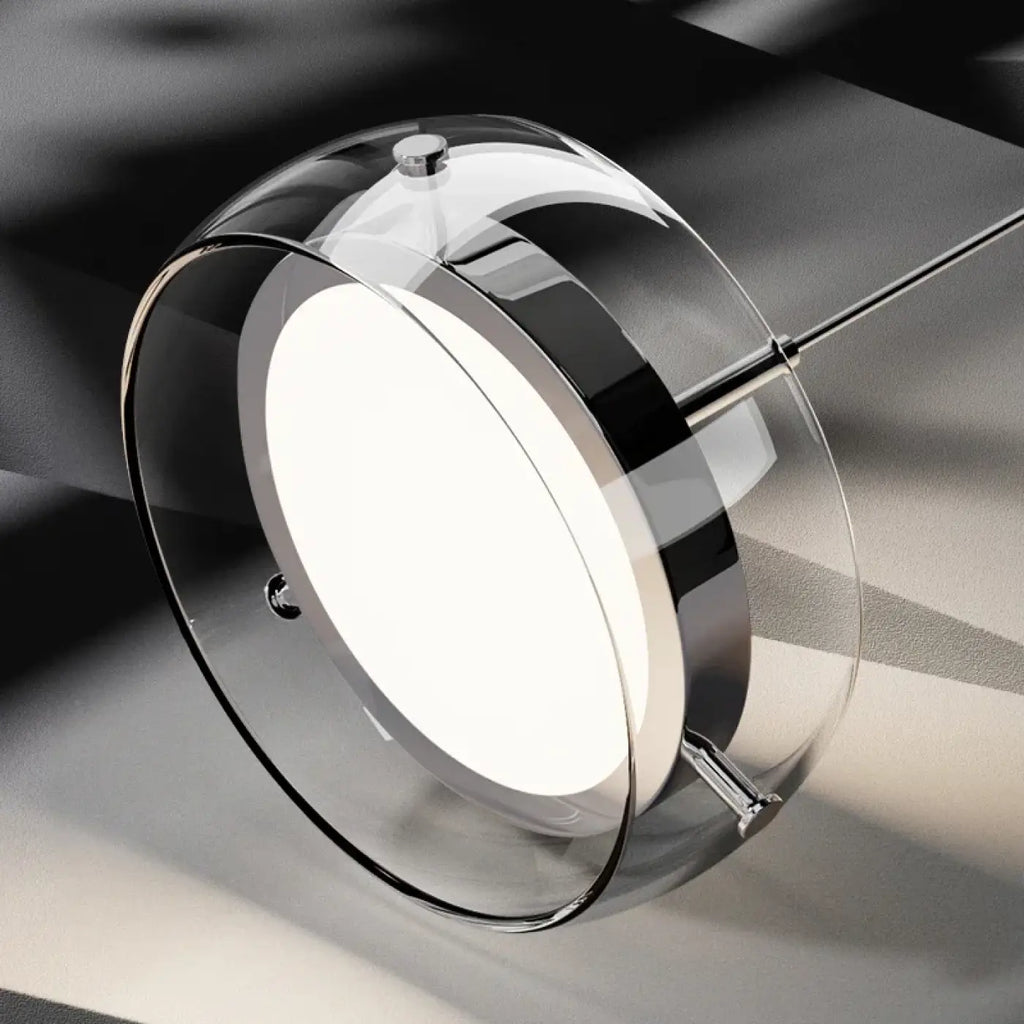 Suspension minimaliste en verre fumé, une ou trois lampes