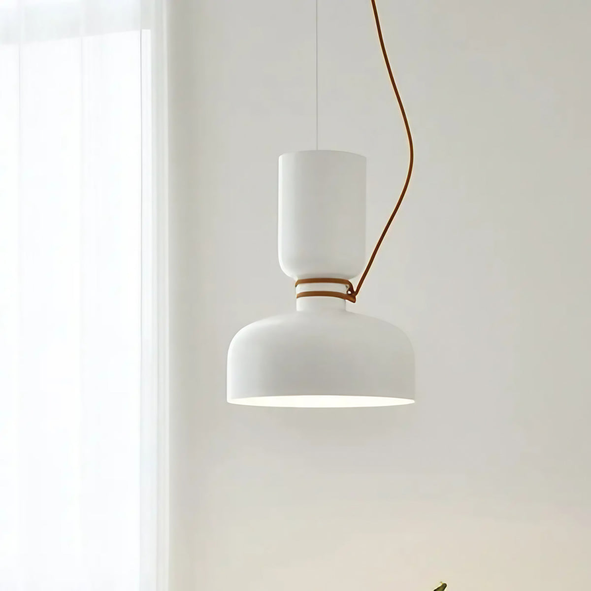 Suspension en métal style scandinave, blanc ou noir