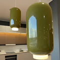 Suspension galet en verre brillant, ligne minimaliste