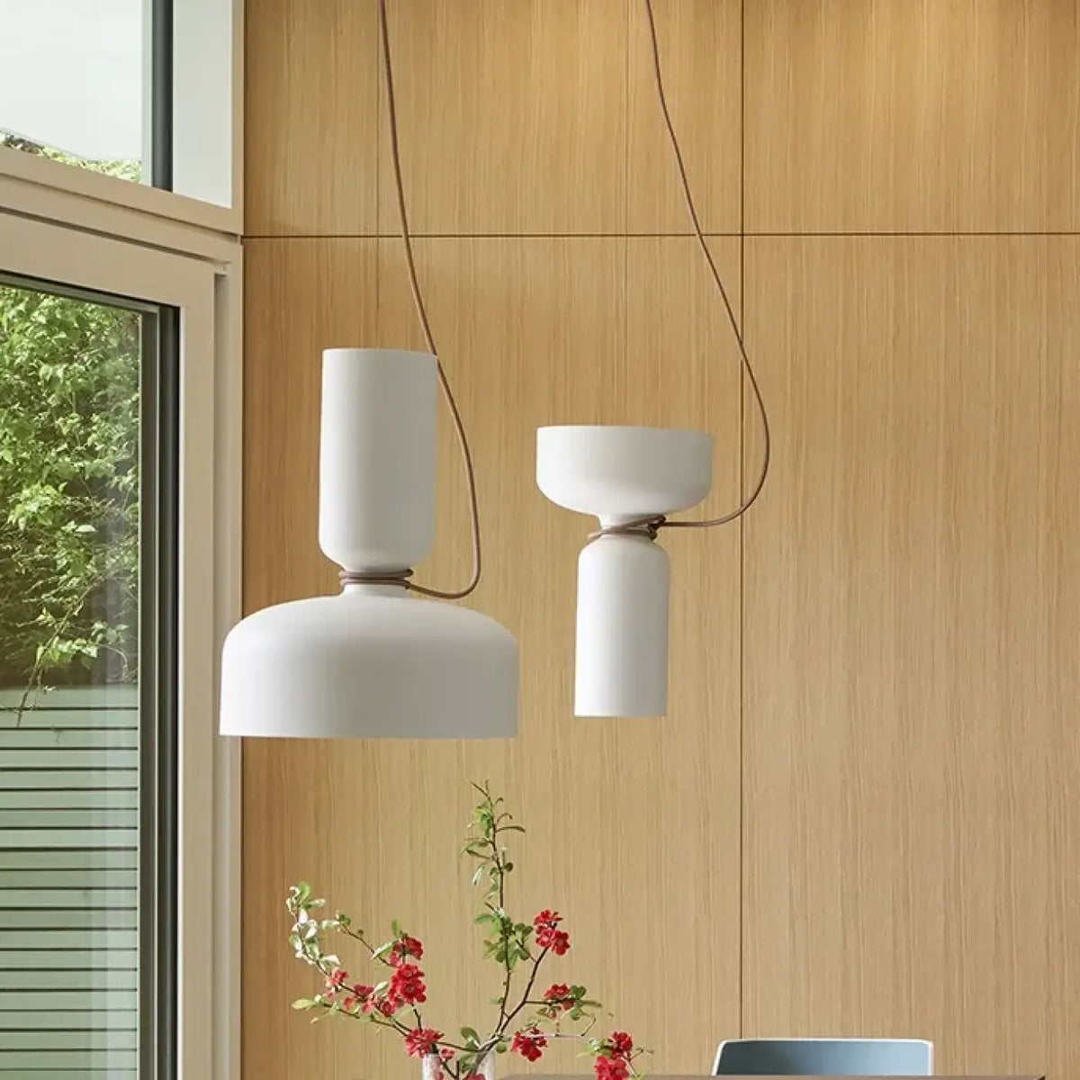 Suspension en métal style scandinave, blanc ou noir
