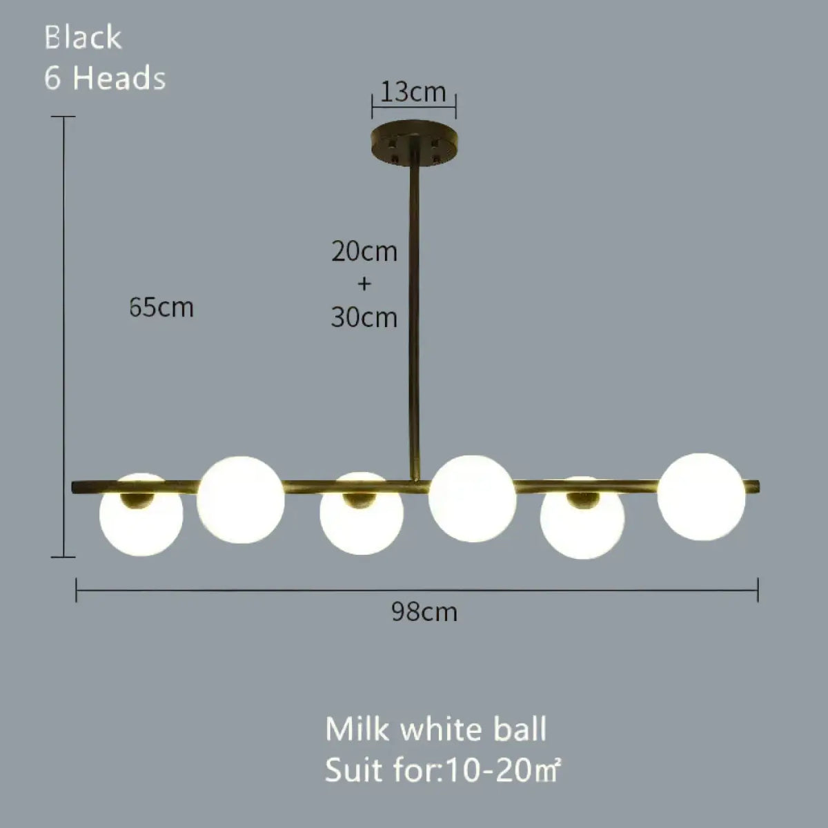 Suspension minimaliste noire en verre opalin ou transparent