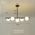 Suspension minimaliste noire en verre opalin ou transparent