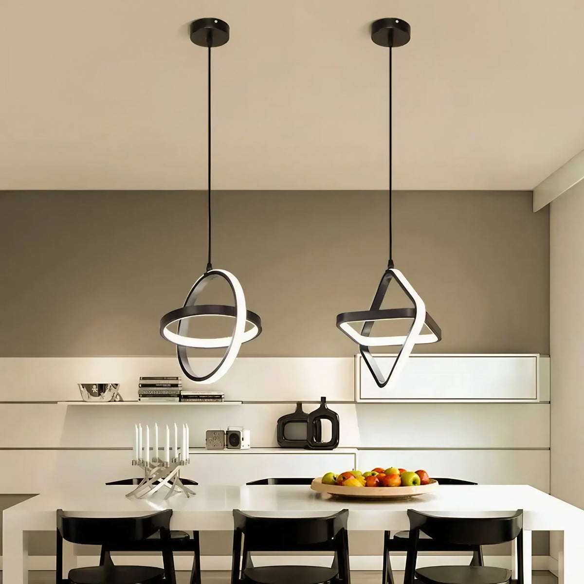 Suspension géométrique minimaliste, ronde ou carrée