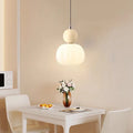 Suspension minimaliste en verre et bois, quatre couleurs, blanc