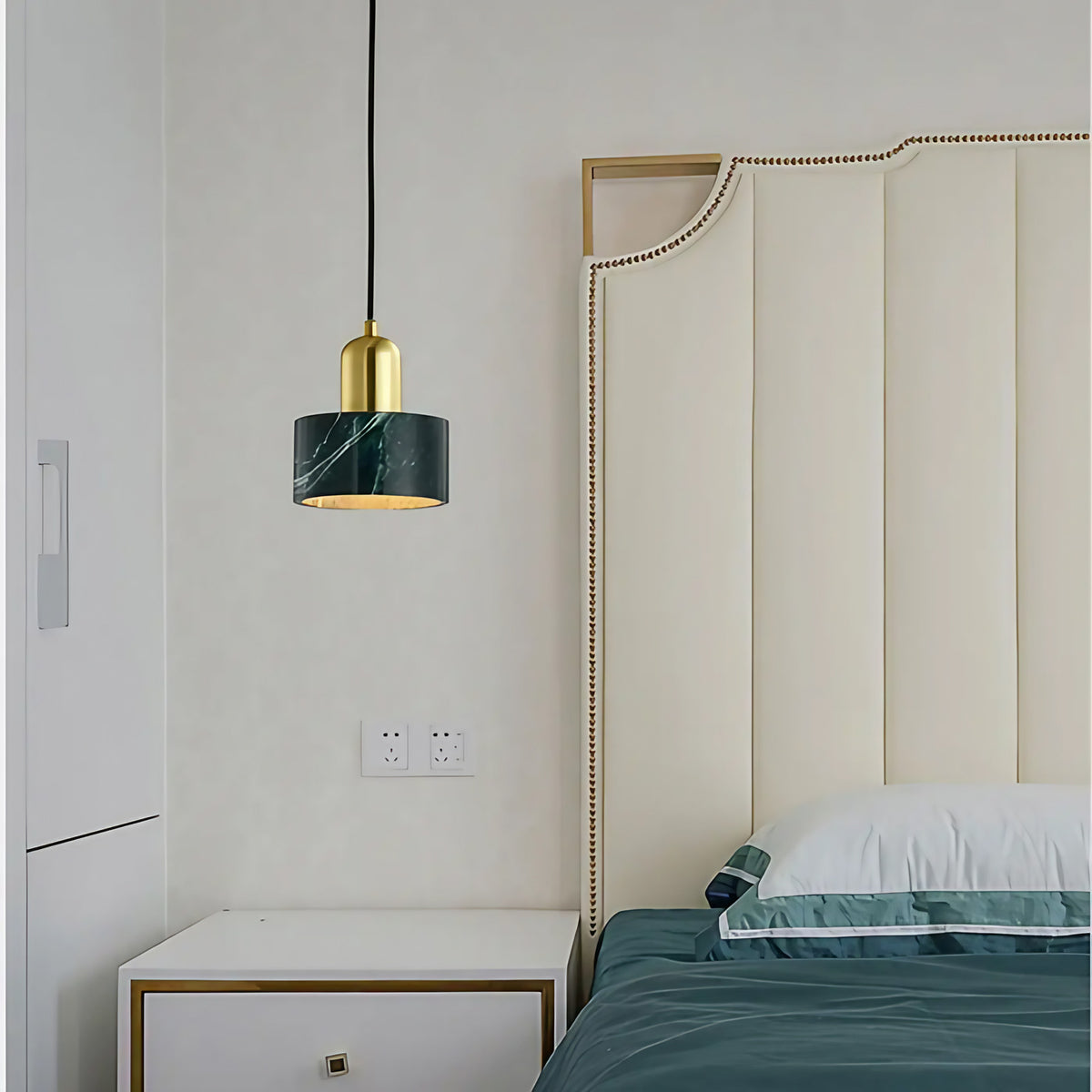 Suspension minimaliste pour cuisine, vert ou blanc, vert