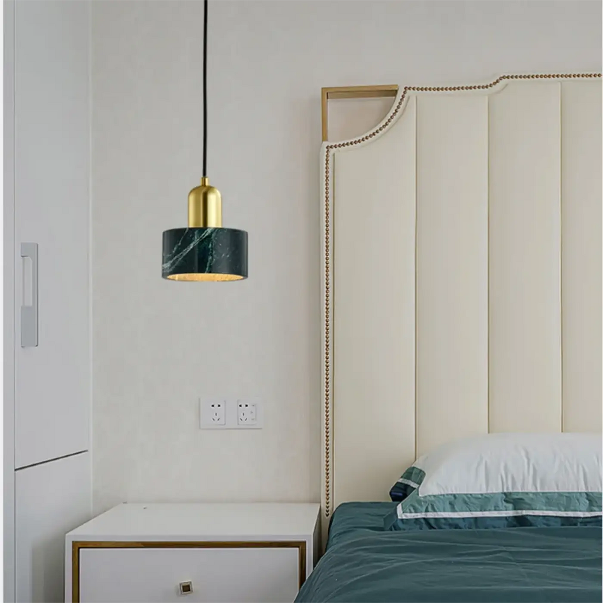Suspension minimaliste pour cuisine, vert ou blanc, vert