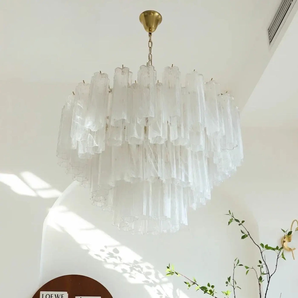 Suspension abat-jour en verre, huit couleurs, cinq tailles