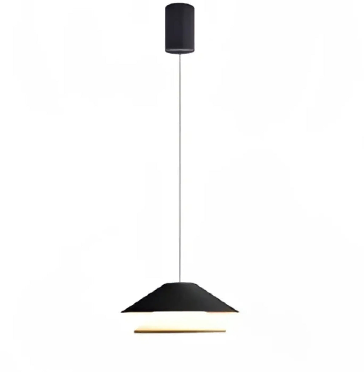 Suspension moderne à abat-jour étagé, cinq coloris, noir