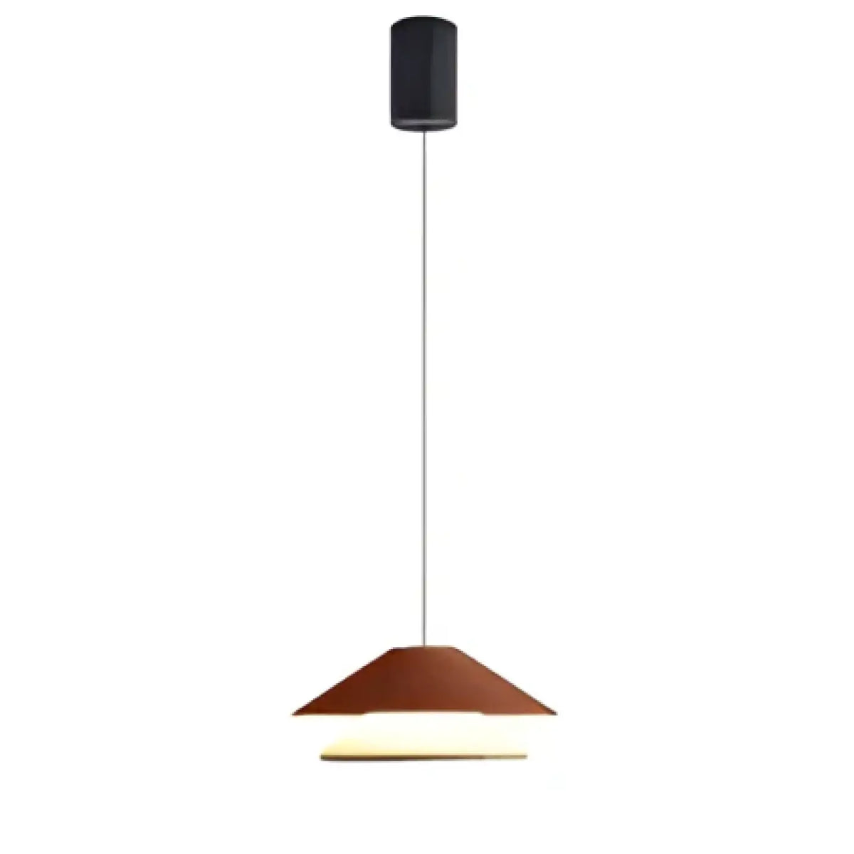 Suspension moderne à abat-jour étagé, cinq coloris, rouge