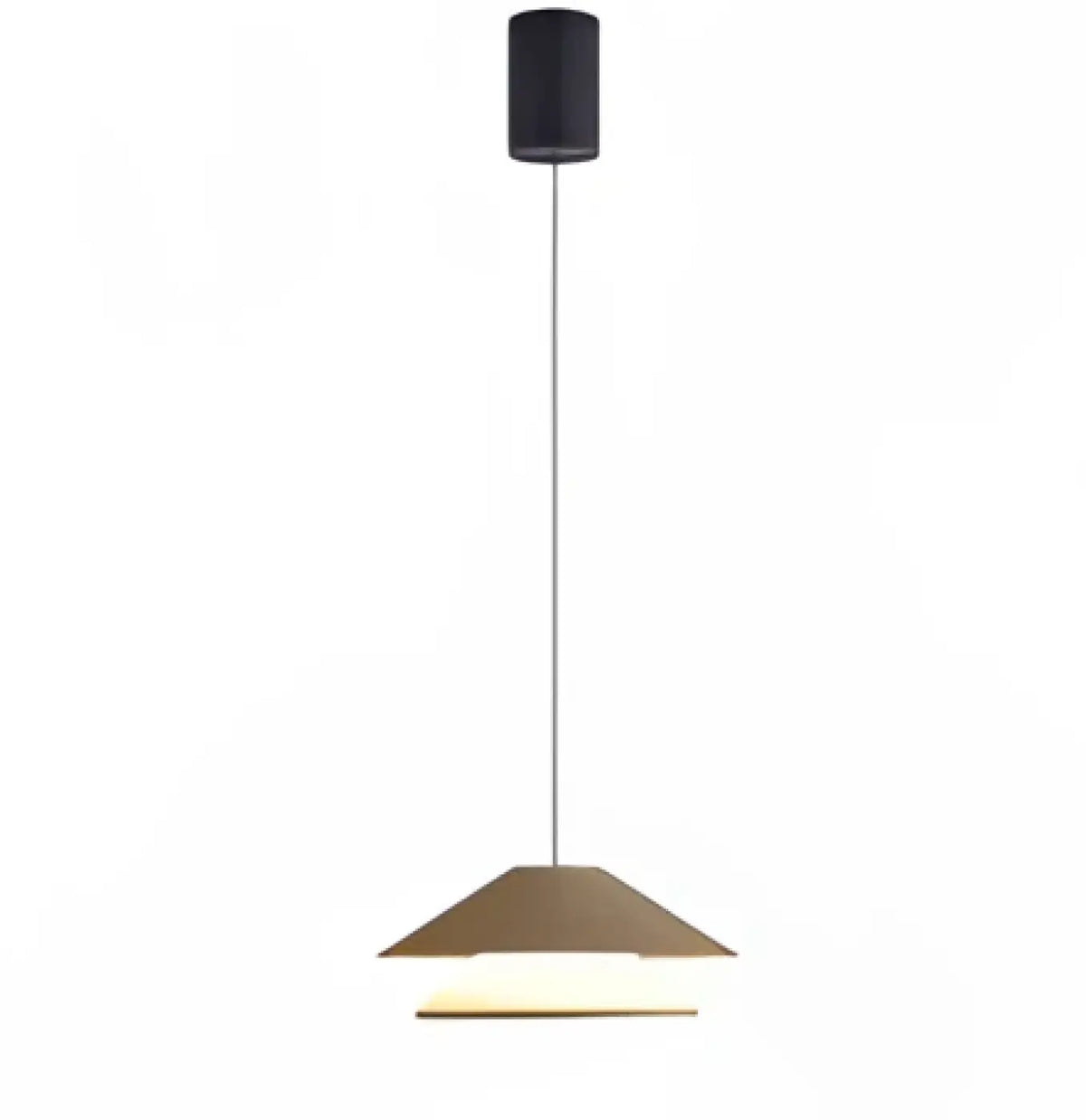 Suspension moderne à abat-jour étagé, cinq coloris, marron