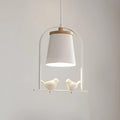 Suspension moderne ornée d'oiseaux, design aérien