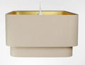 Suspension moderne à abat-jour textile beige