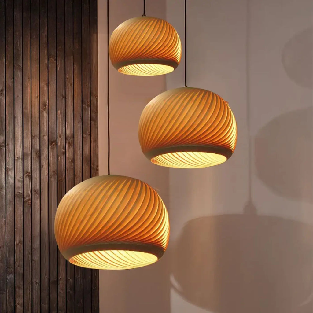 Suspension moderne en bois, modèles A et B, marron ou beige