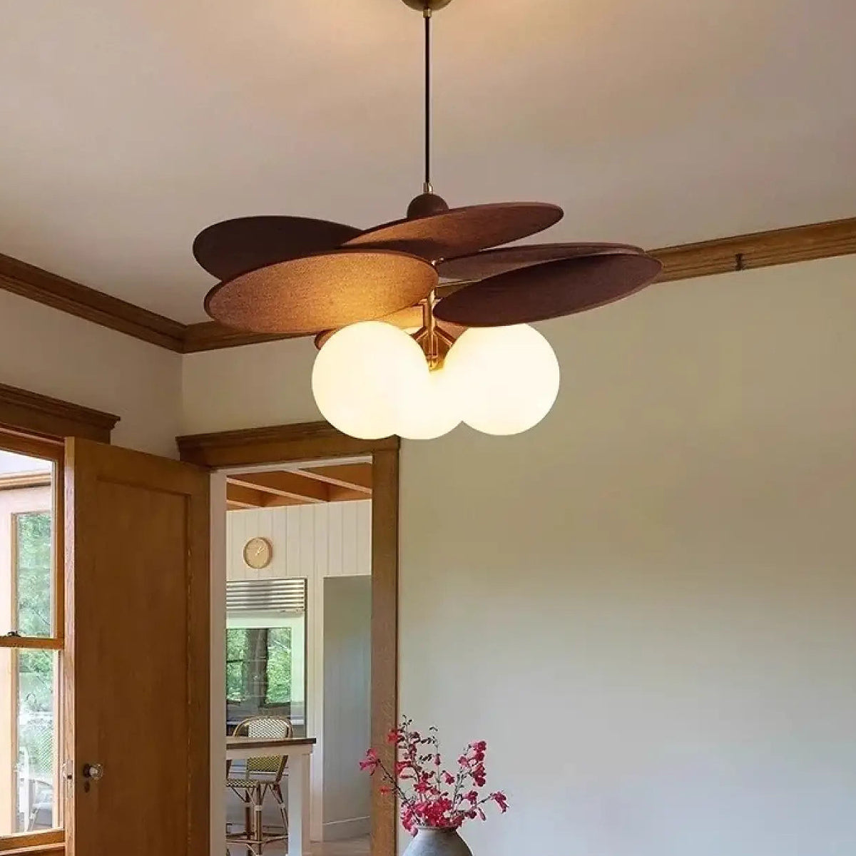 Suspension moderne en bois et métal, tailles S et M