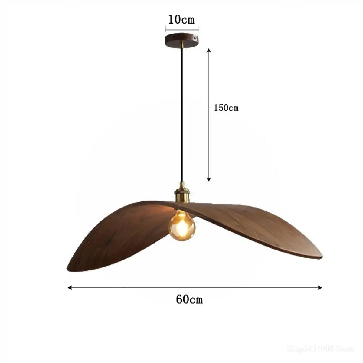 Suspension en bois forme aile, tailles S, M et L
