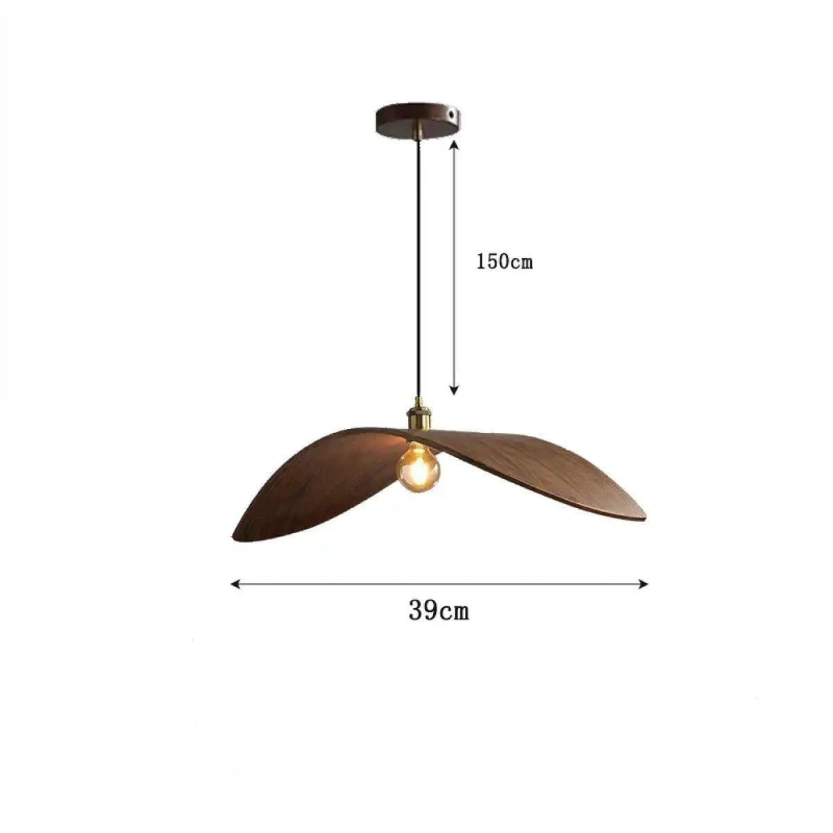 Suspension en bois forme aile, tailles S, M et L
