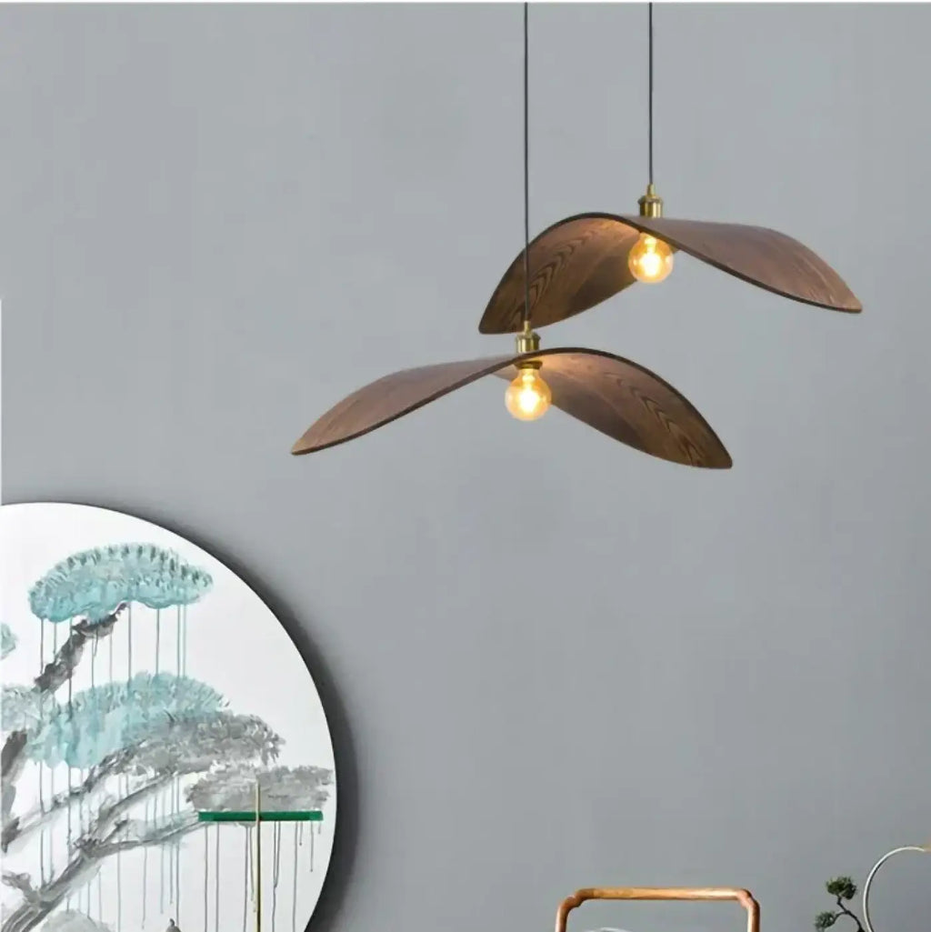 Suspension en bois forme aile, tailles S, M et L