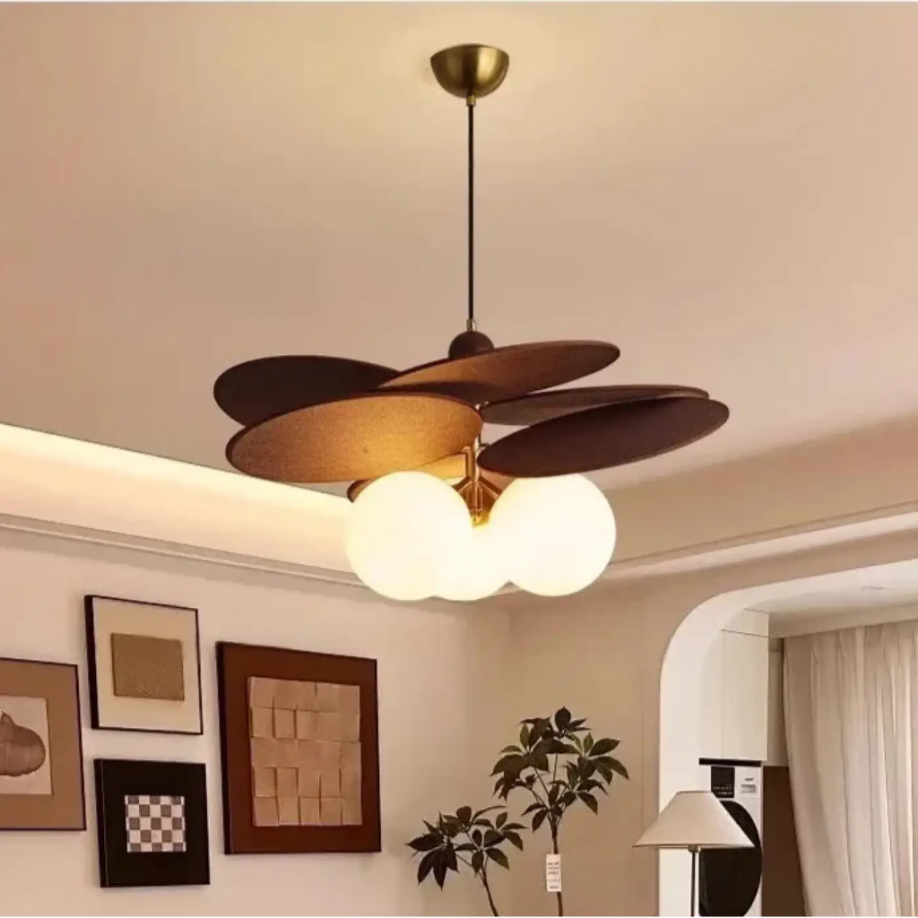 Suspension moderne en bois et métal, tailles S et M