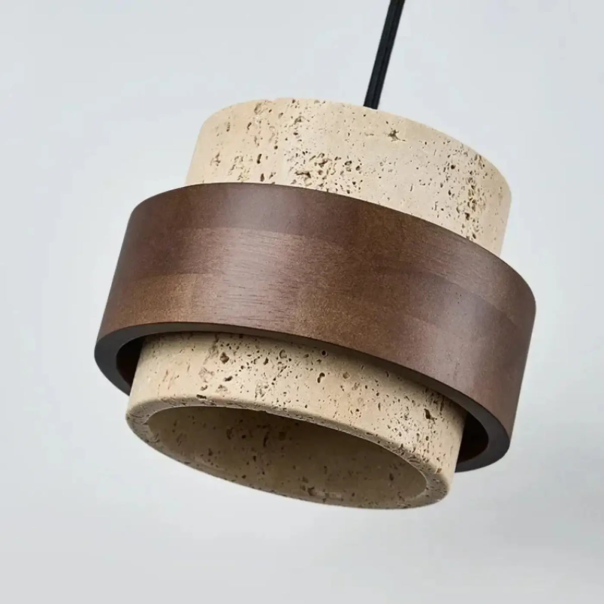 Suspension moderne en pierre naturelle et bois