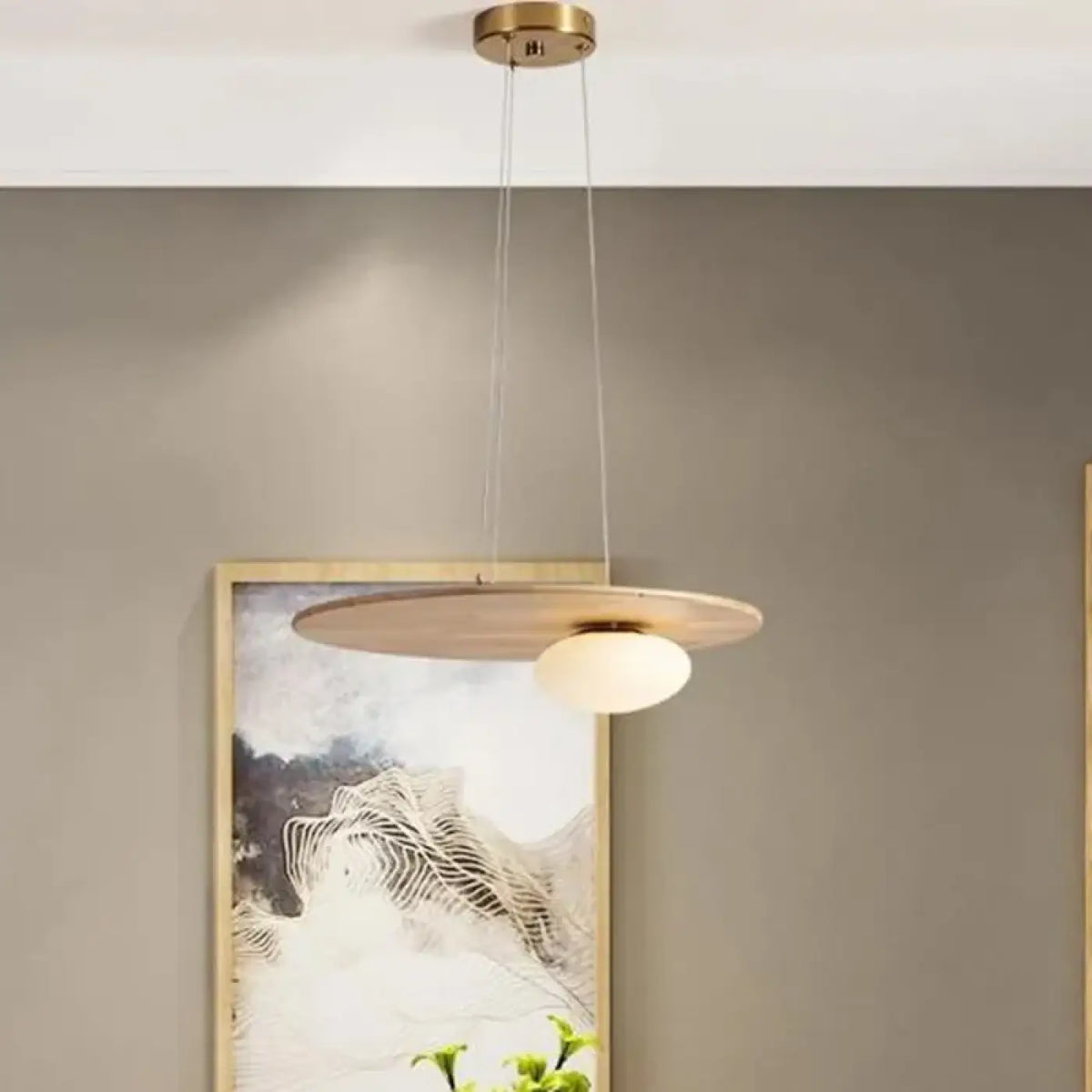 Suspension moderne en bois au style épuré, tailles S et M