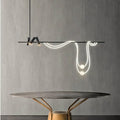 Suspension corde lumineuse LED sur support noir, quatre tailles