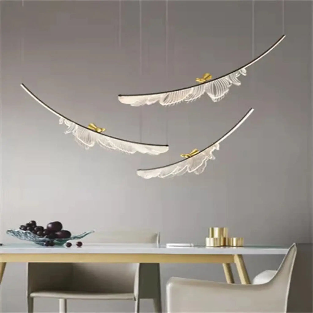 Suspension moderne en forme de feuilles, tailles S, M et L