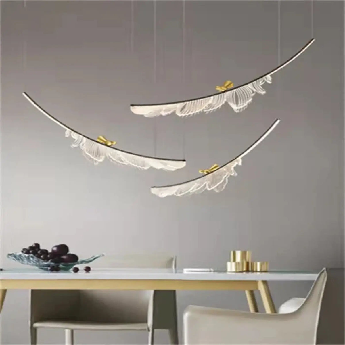 Suspension moderne en forme de feuilles, tailles S, M et L