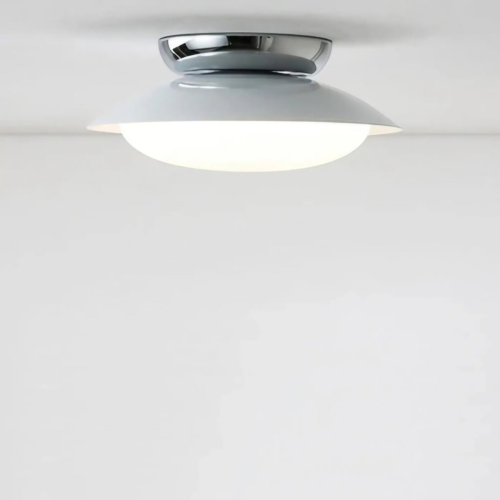 Suspension épurée en métal, jaune, vert ou argenté, taille S ou M