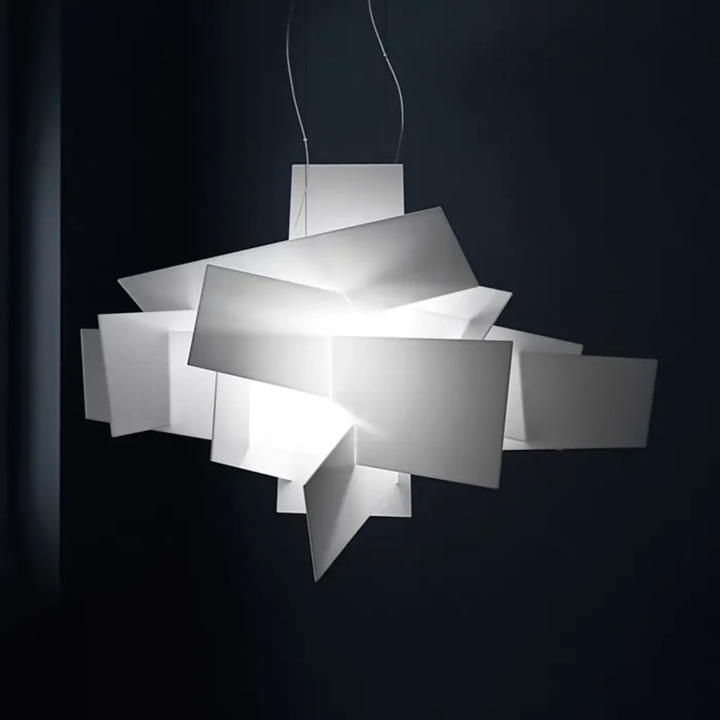 Suspension géométrique moderne, rouge ou blanche, tailles S ou M