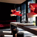 Suspension géométrique moderne, rouge ou blanche, tailles S ou M, rouge