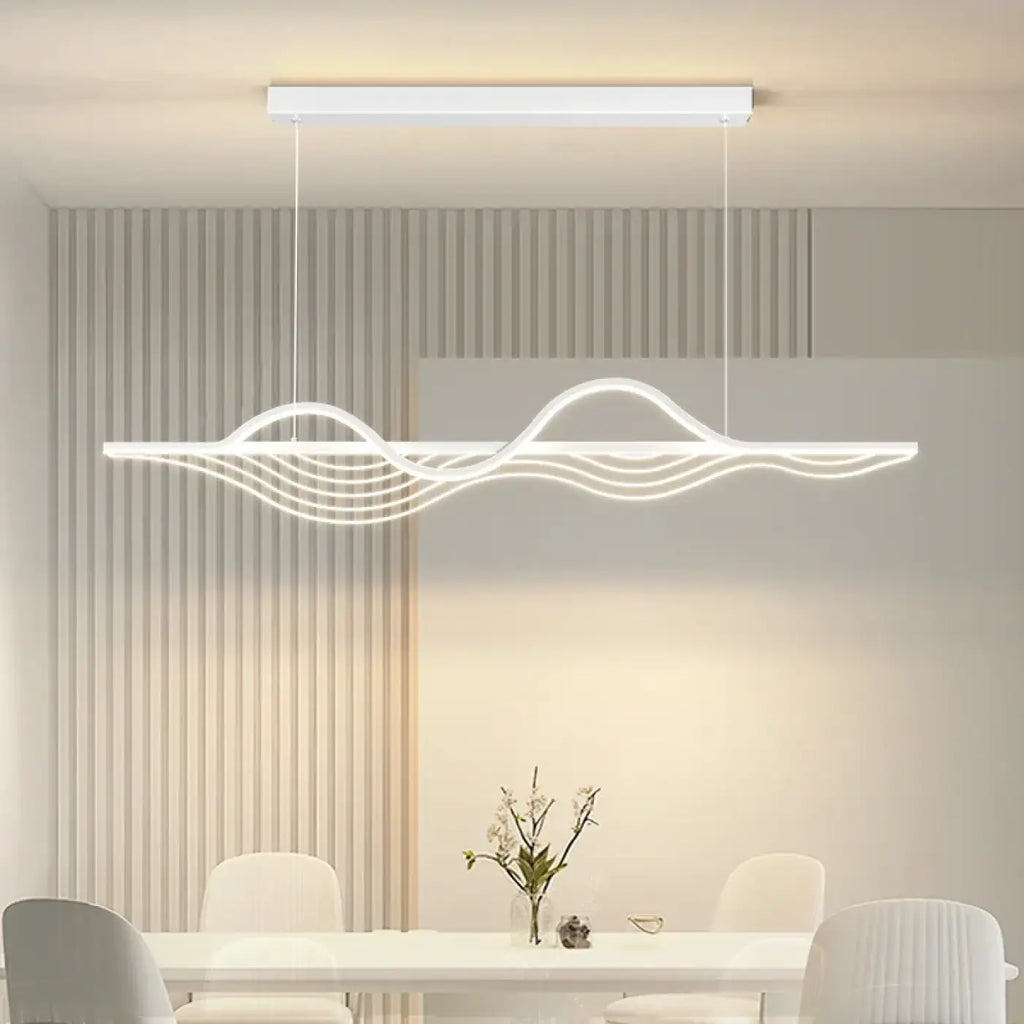 Suspension ondulée contemporaine, blanc ou noir, tailles S ou M, blanc
