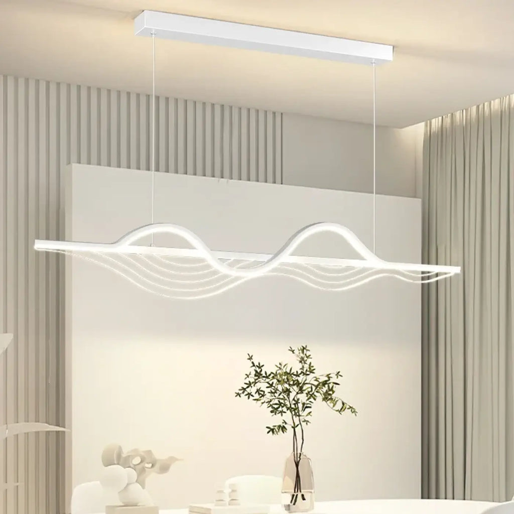 Suspension ondulée contemporaine, blanc ou noir, tailles S ou M