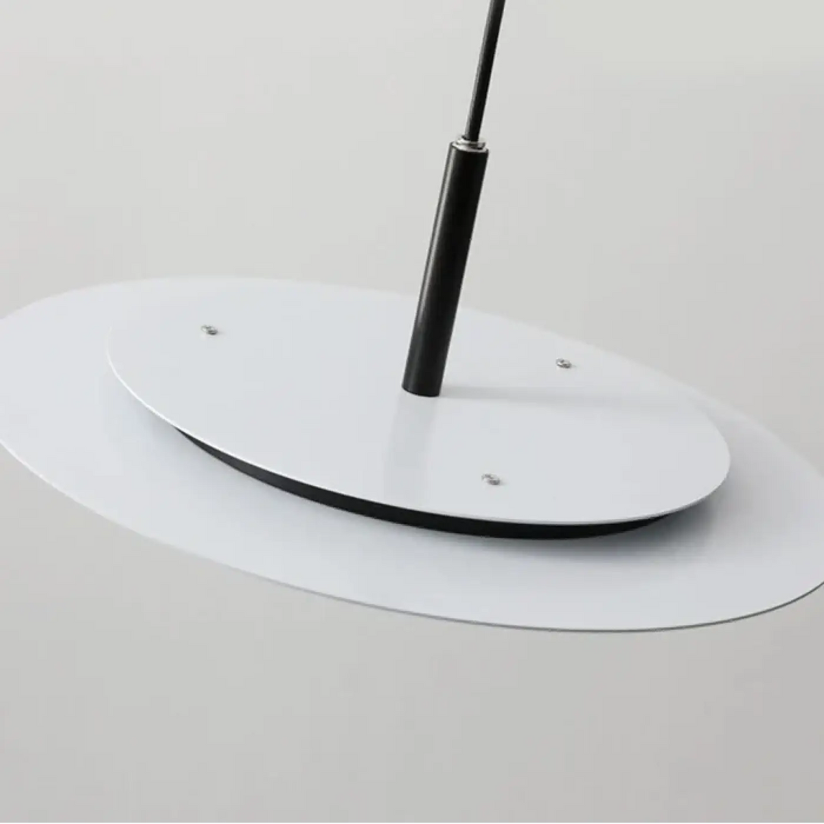 Suspension disque plat minimaliste, rouge, blanc ou noir