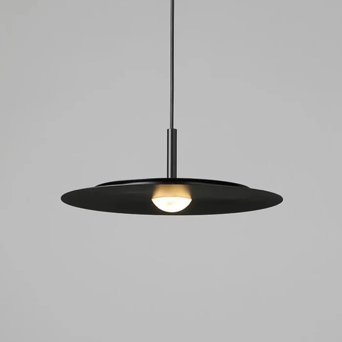 Suspension disque plat minimaliste, rouge, blanc ou noir