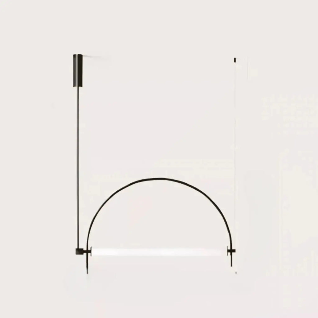 Suspension moderne à double barre et arc, noir ou doré, noir