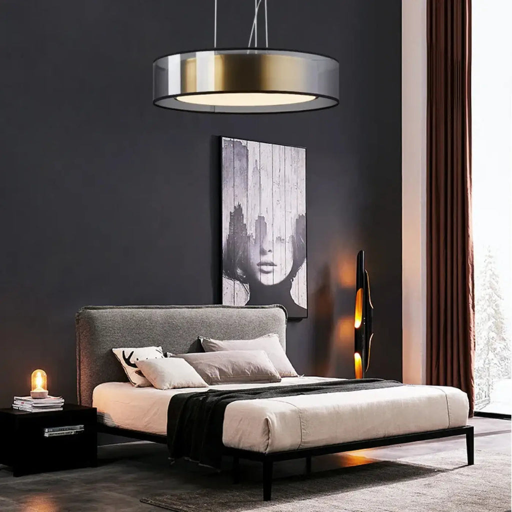 Suspension anneau lumineux à diffuseur intégré, tailles S, M ou L