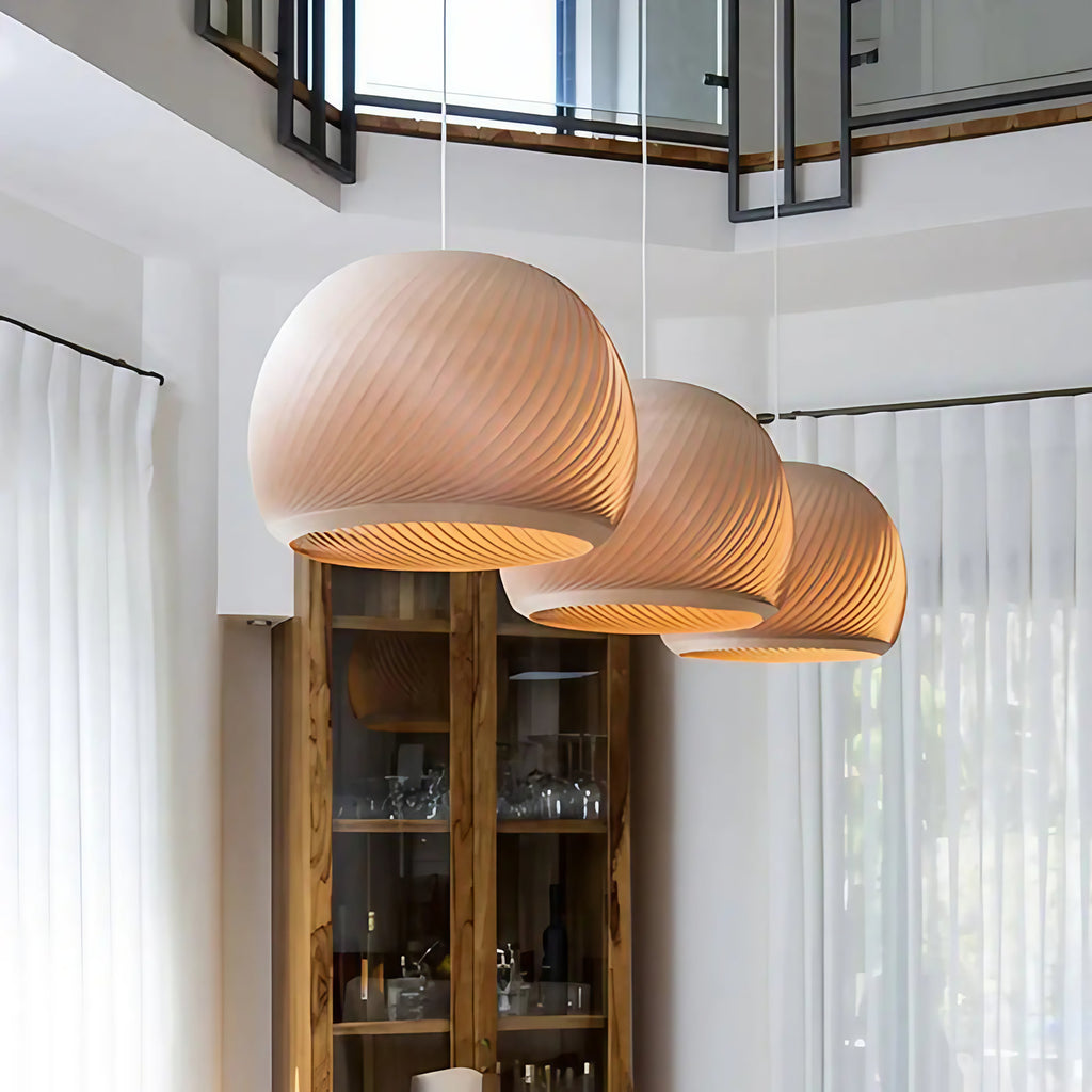 Suspension moderne en bois, modèles A et B, marron ou beige
