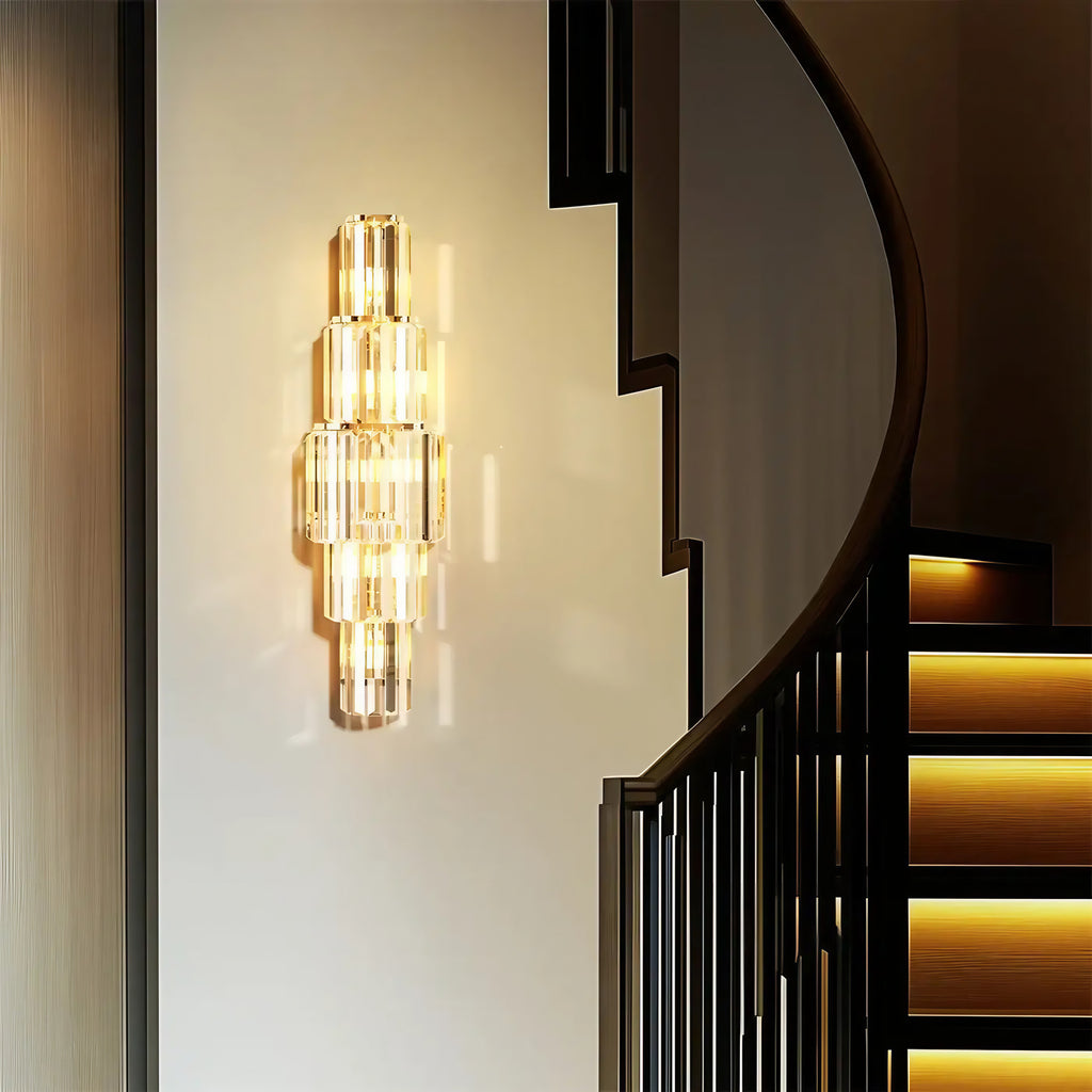 Suspension moderne en verre transparent, tailles S ou M