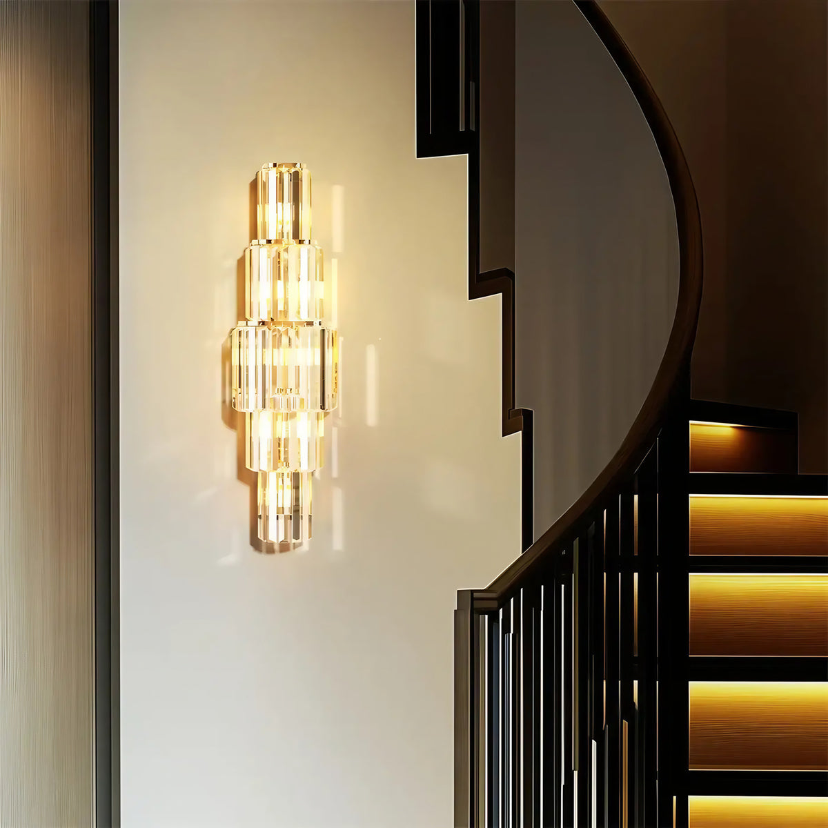 Suspension moderne en verre transparent, tailles S ou M
