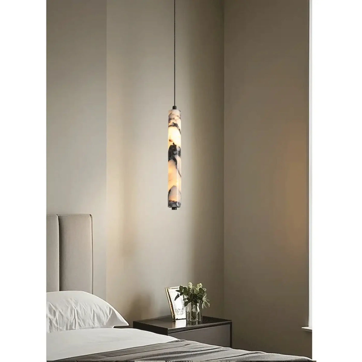 Suspension LED en marbre, lumière chaude, neutre, froide ou réglable