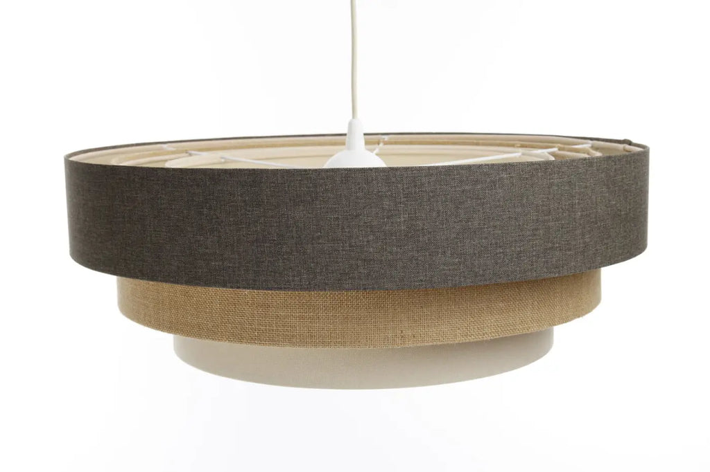 Suspension moderne marron, beige et crème aux tons neutres