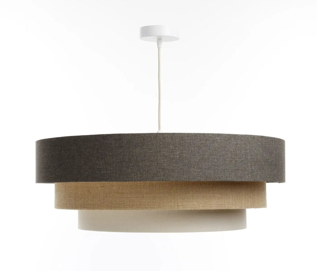Suspension moderne marron, beige et crème aux tons neutres