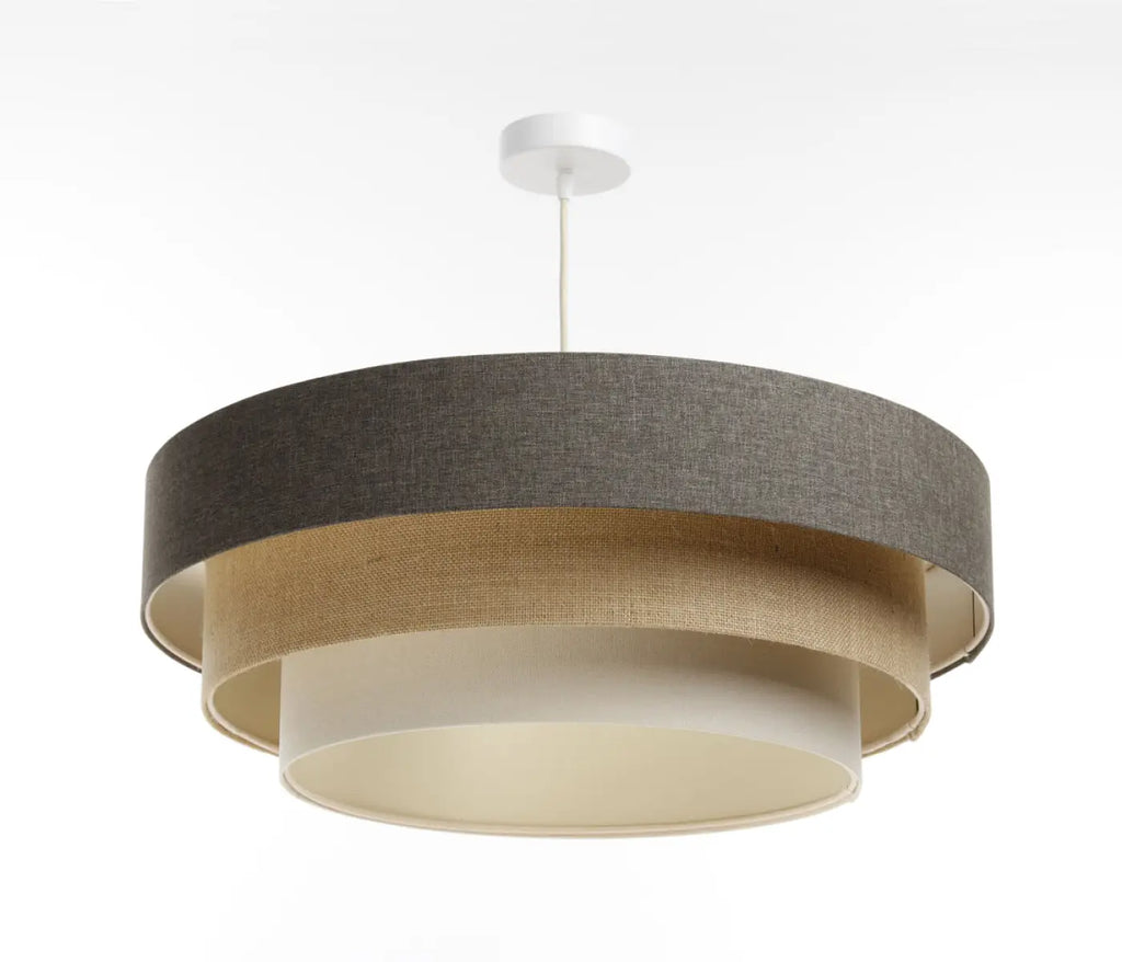 Suspension moderne marron, beige et crème aux tons neutres